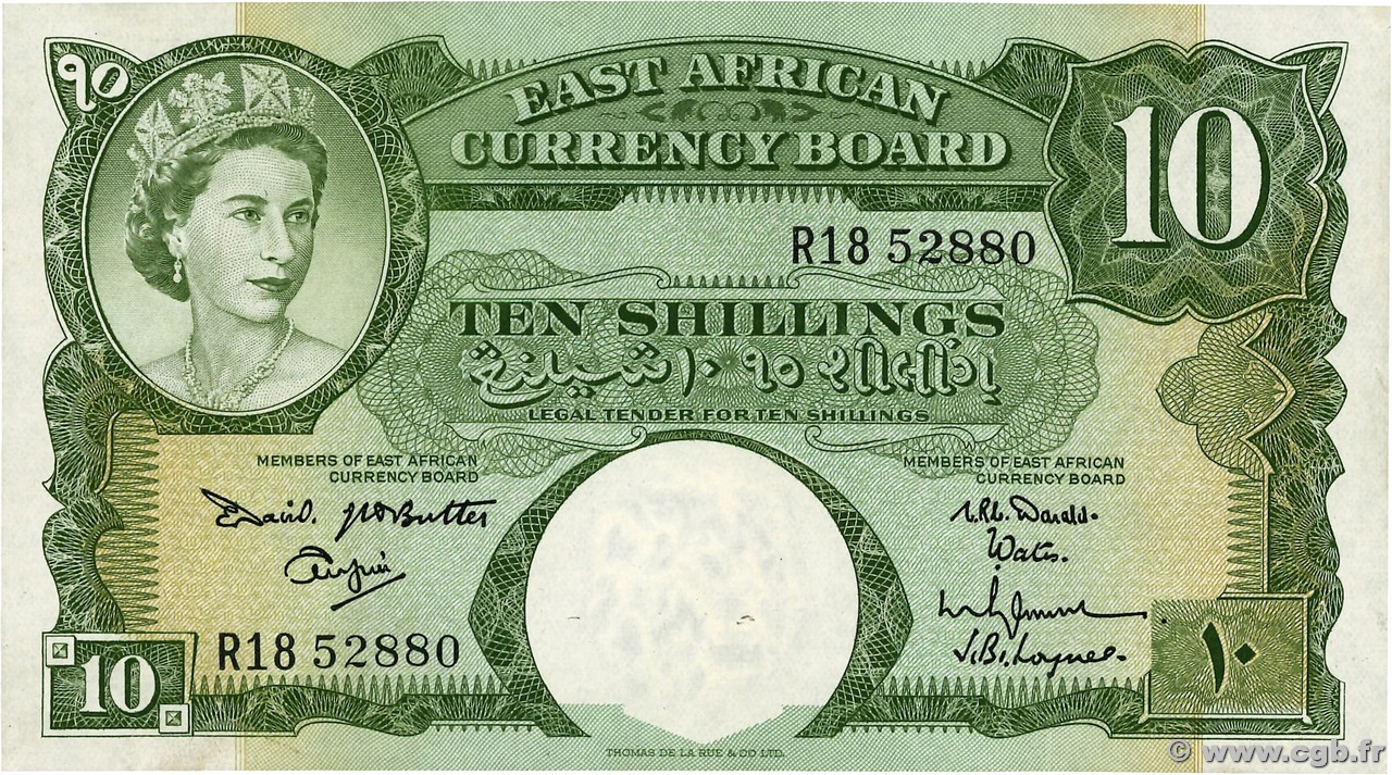 10 Shillings AFRIQUE DE L EST  1961 P.42a NEUF