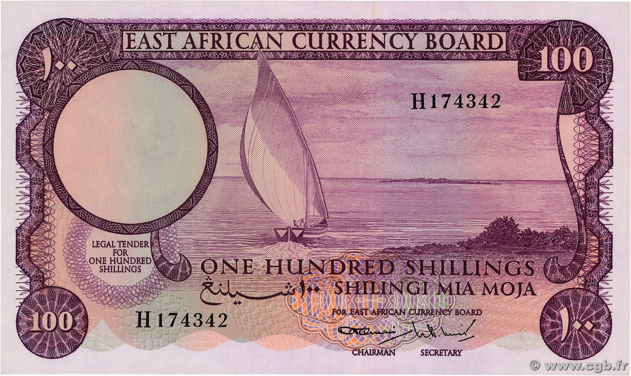 100 Shillings  AFRIQUE DE L EST  1964 P.48a pr.NEUF