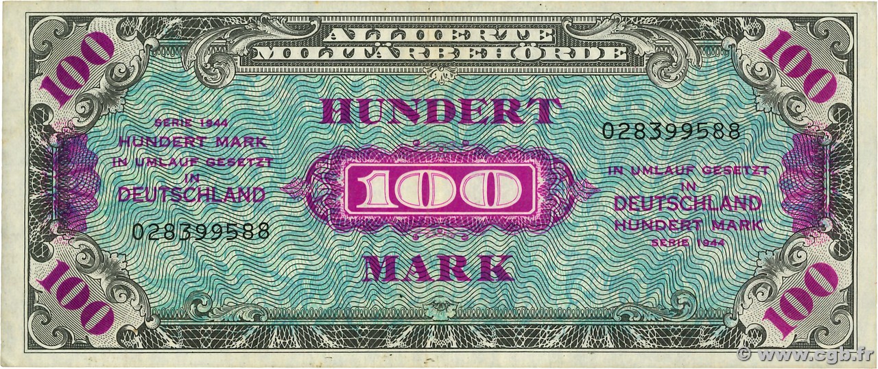 100 Mark  ALLEMAGNE  1944 P.197a SUP+