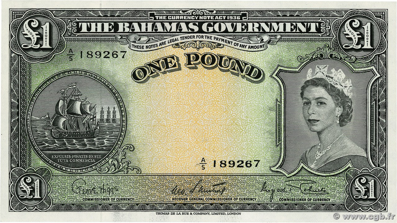 1 Pound BAHAMAS  1953 P.15d NEUF