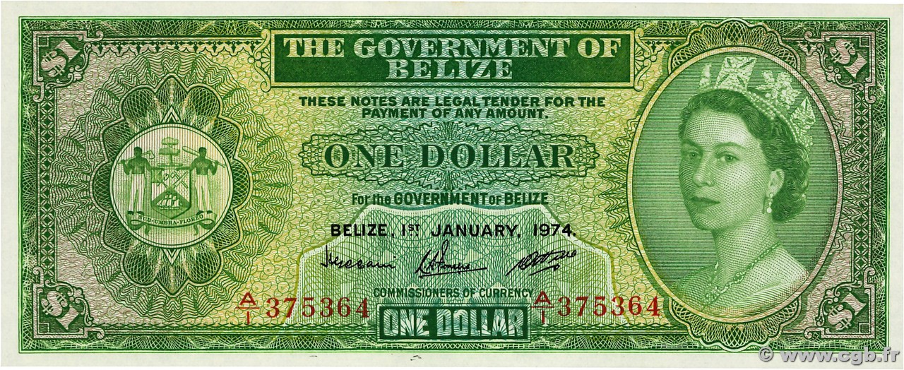 1 Dollar BELICE  1974 P.33a FDC