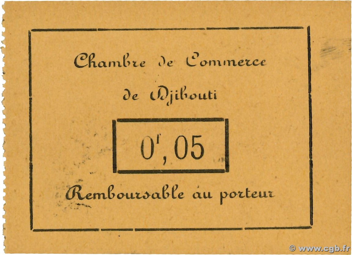 0,05 Franc DJIBOUTI  1919 P.- UNC