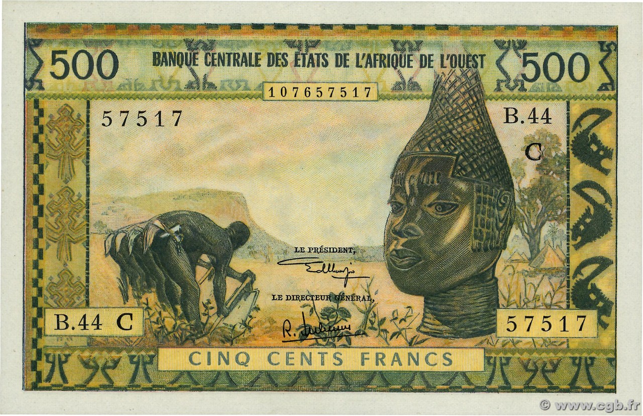 500 Francs ÉTATS DE L AFRIQUE DE L OUEST  1973 P.302Cl pr.NEUF