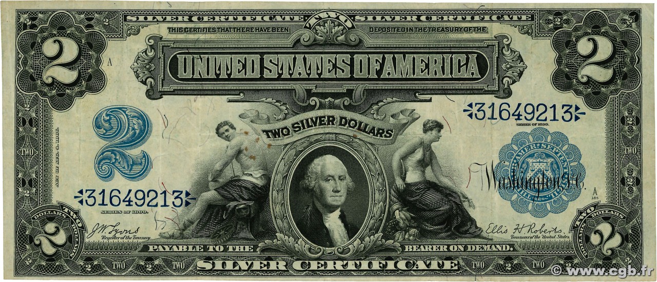 2 Dollars STATI UNITI D AMERICA  1899 P.339 q.BB