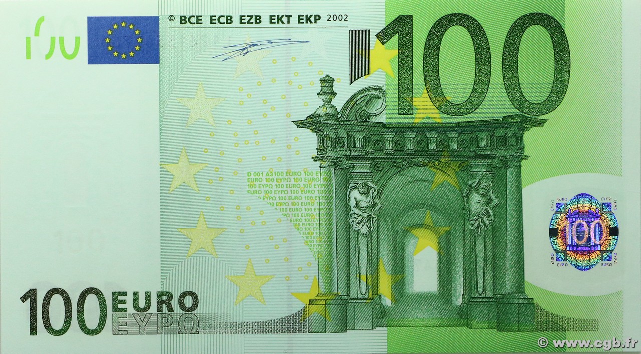 100 Euros EUROPA  2002 P.05l UNC-