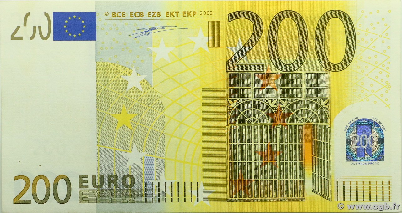 200 Euros Fauté EUROPA  2002 P.06v UNC-