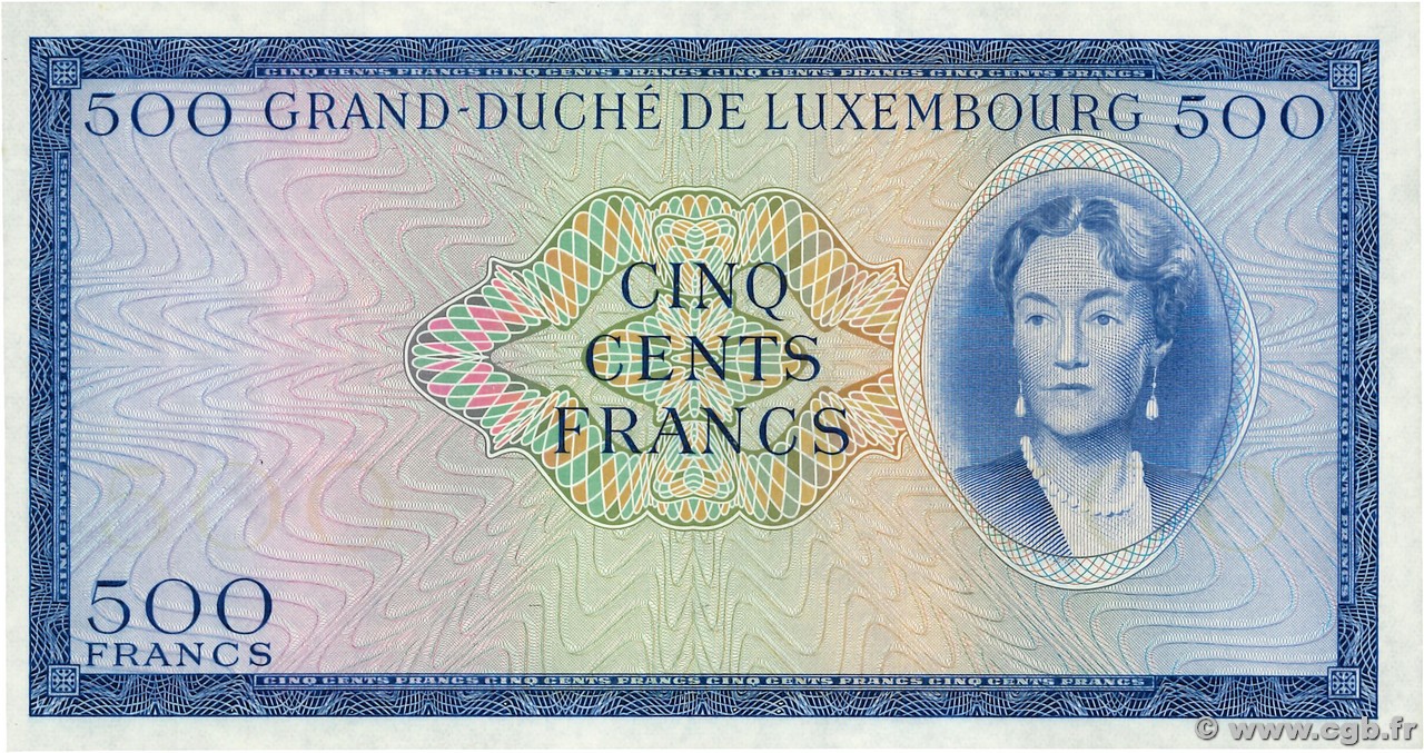 500 Francs Épreuve LUSSEMBURGO  1982 P.52Ae FDC