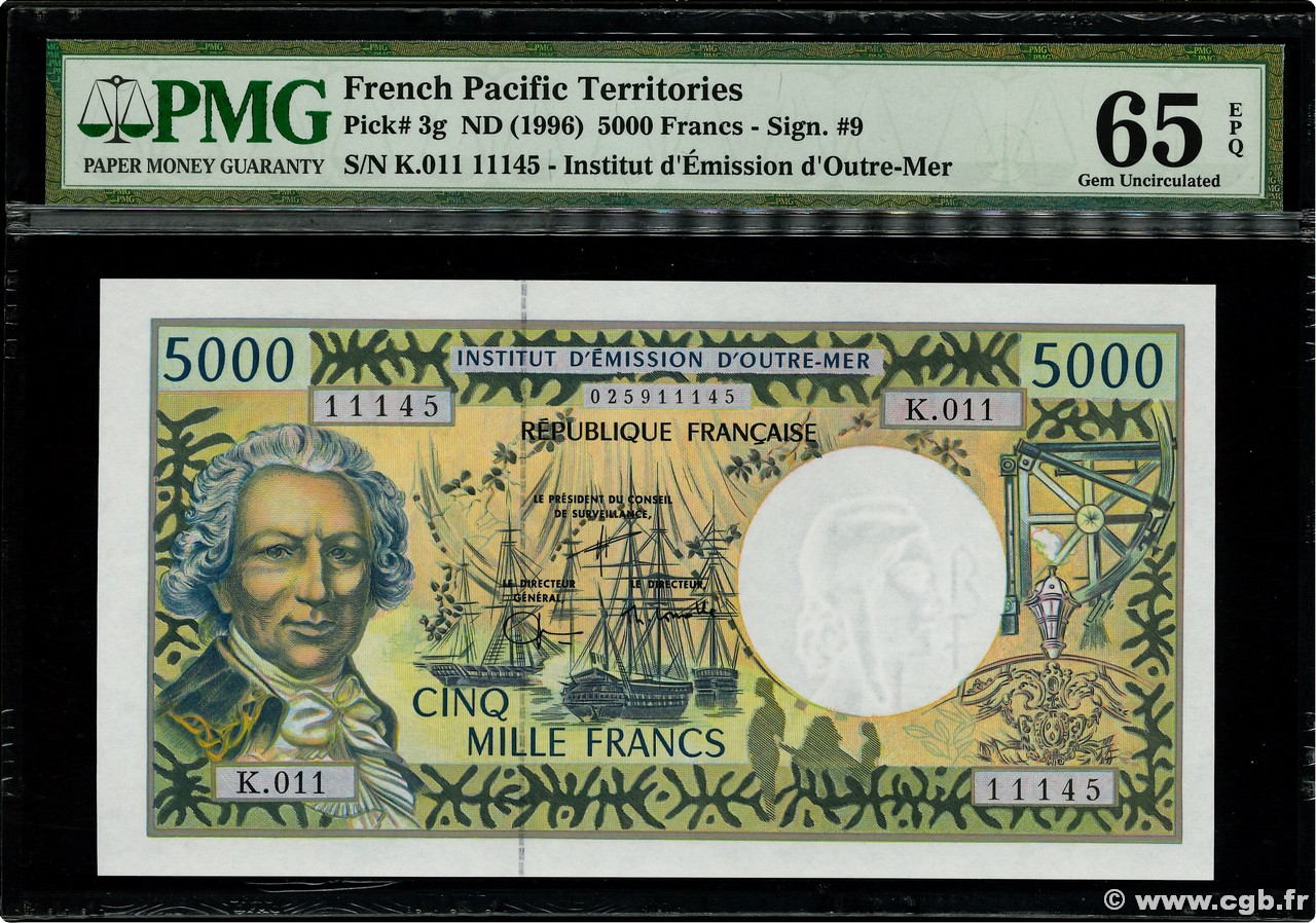 5000 Francs POLYNESIA, FRENCH OVERSEAS TERRITORIES  2003 P.03g UNC