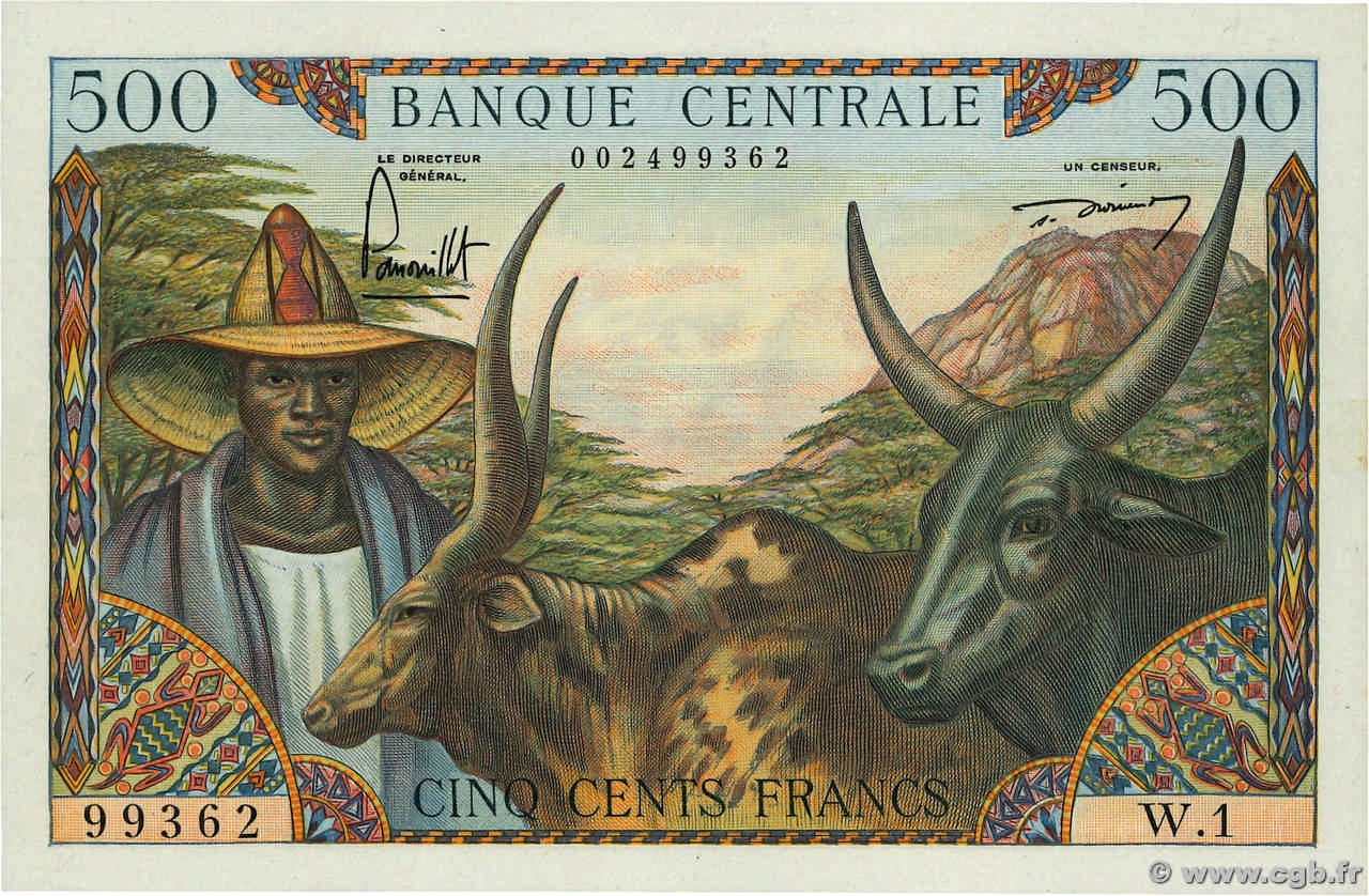500 Francs CAMEROON  1962 P.11 AU+