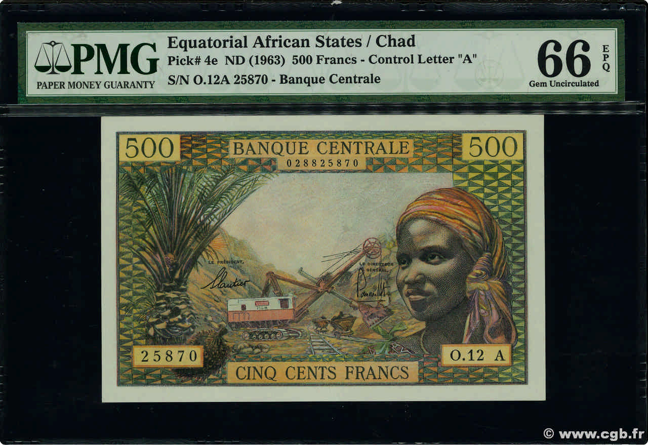 500 Francs ÉTATS DE L AFRIQUE ÉQUATORIALE  1965 P.04e NEUF