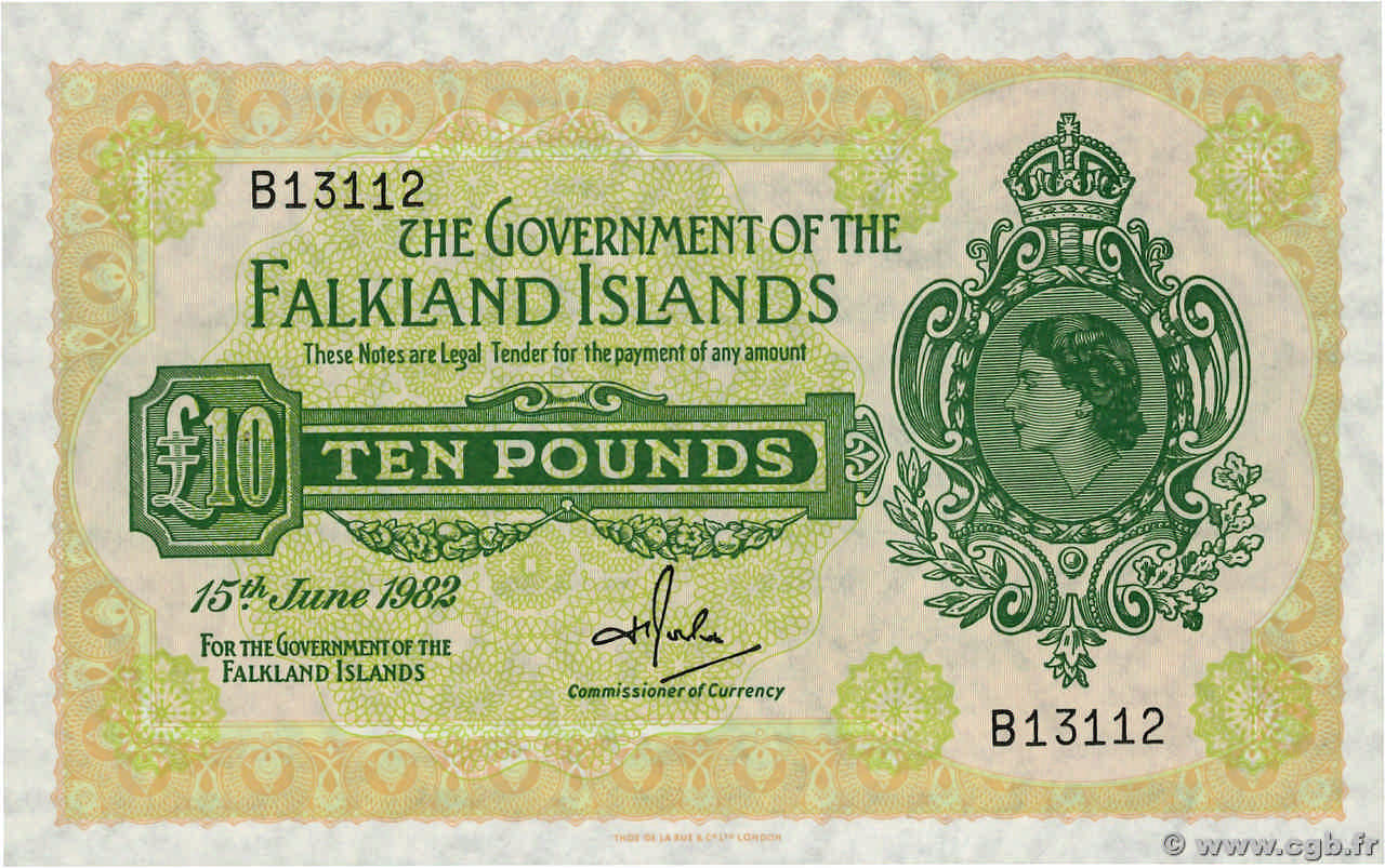 10 Pounds FALKLANDINSELN  1982 P.11c ST