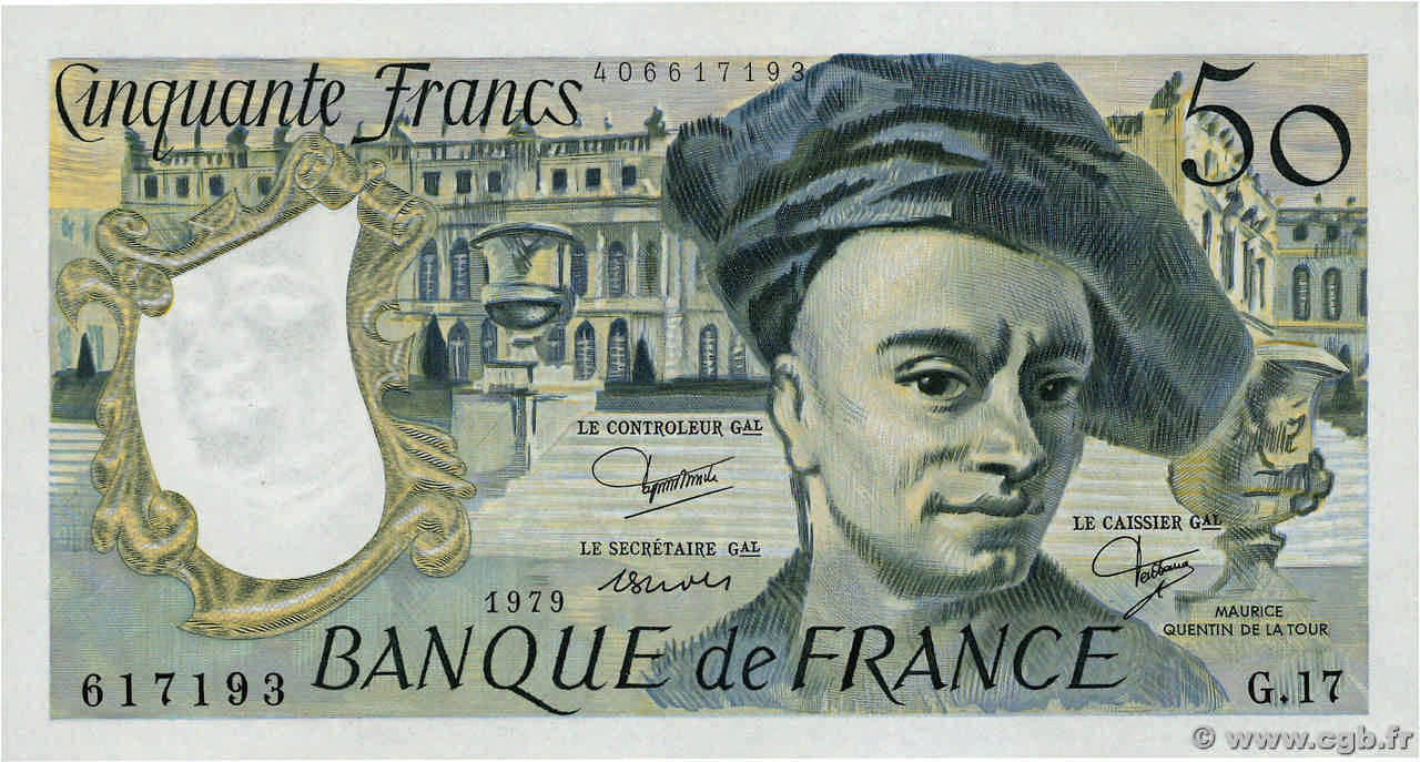 50 Francs QUENTIN DE LA TOUR FRANCE  1979 F.67.05 pr.NEUF