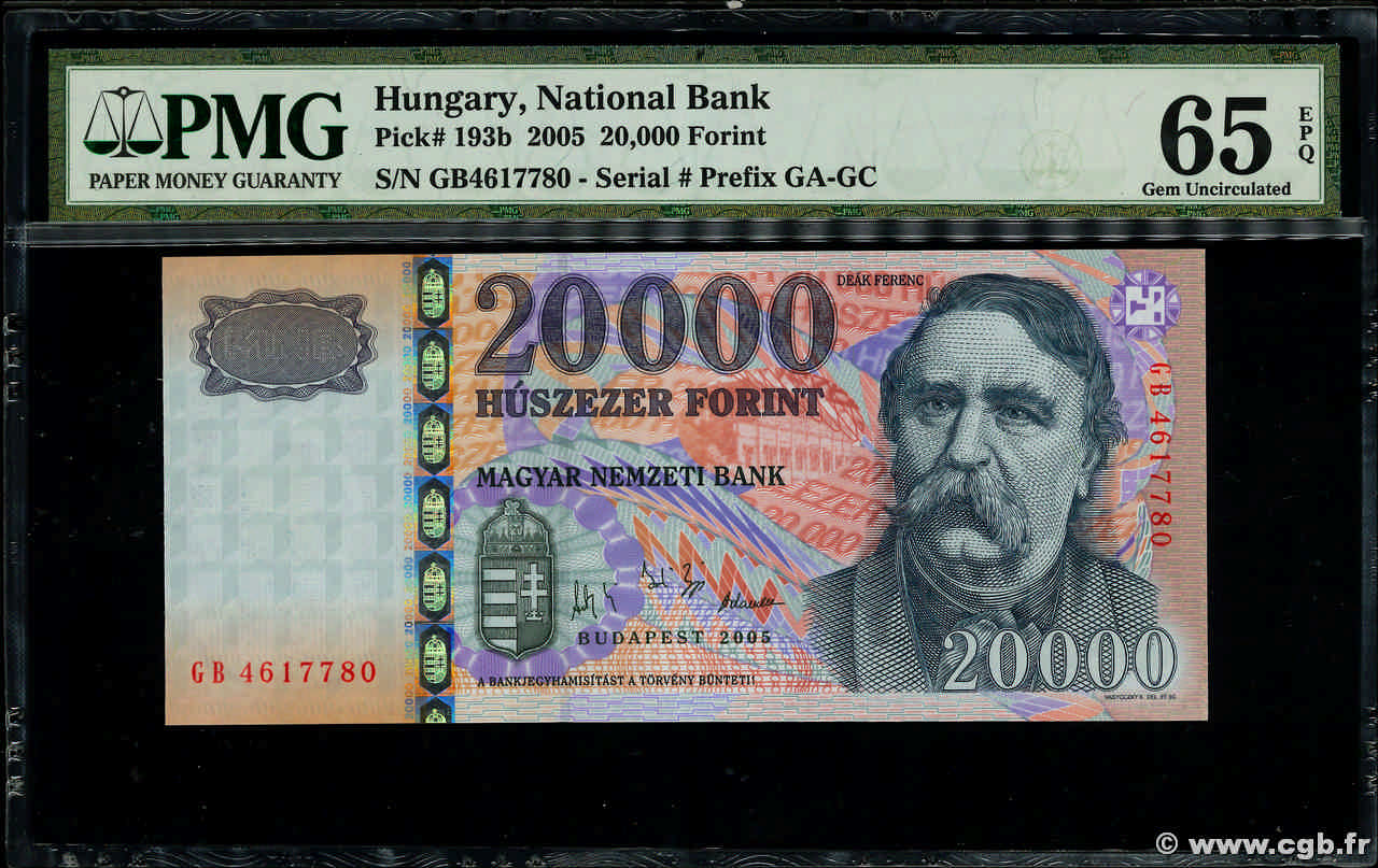 20000 Forint HUNGARY  2005 P.193b UNC