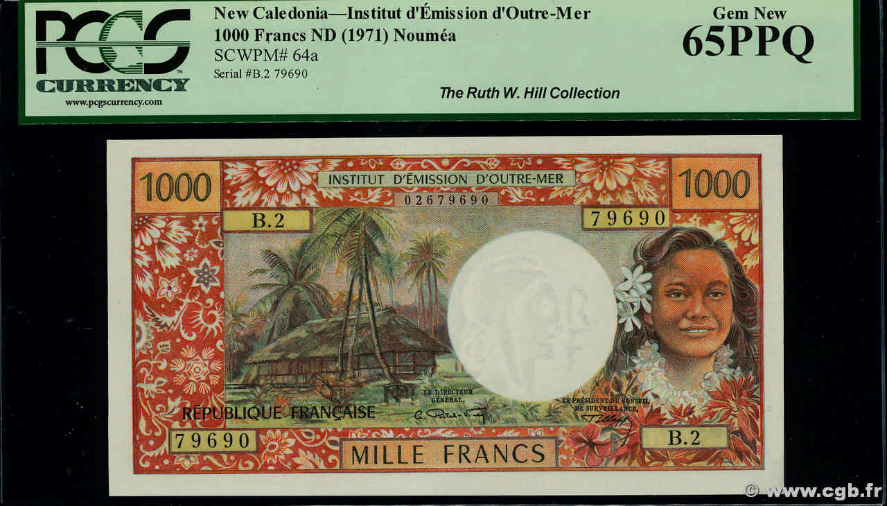 1000 Francs NOUVELLE CALÉDONIE  1971 P.64a NEUF