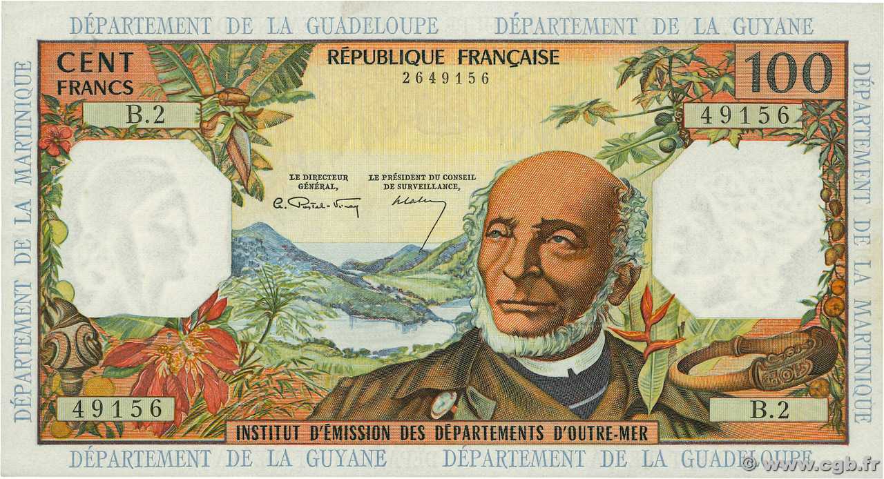 100 Francs ANTILLES FRANÇAISES  1966 P.10a SUP+