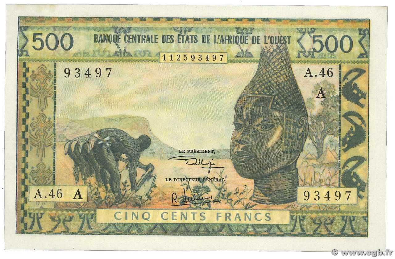 500 Francs ÉTATS DE L AFRIQUE DE L OUEST  1959 P.102Aj SPL
