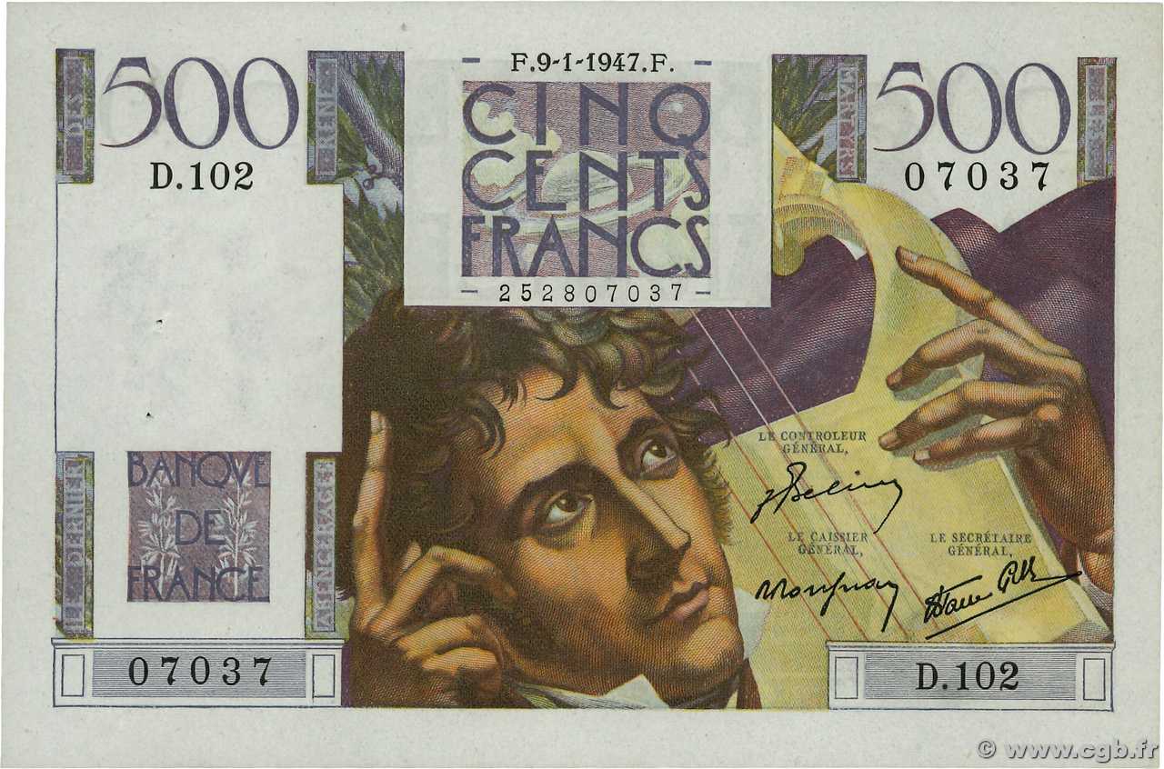 500 Francs CHATEAUBRIAND FRANKREICH  1947 F.34.07 fST