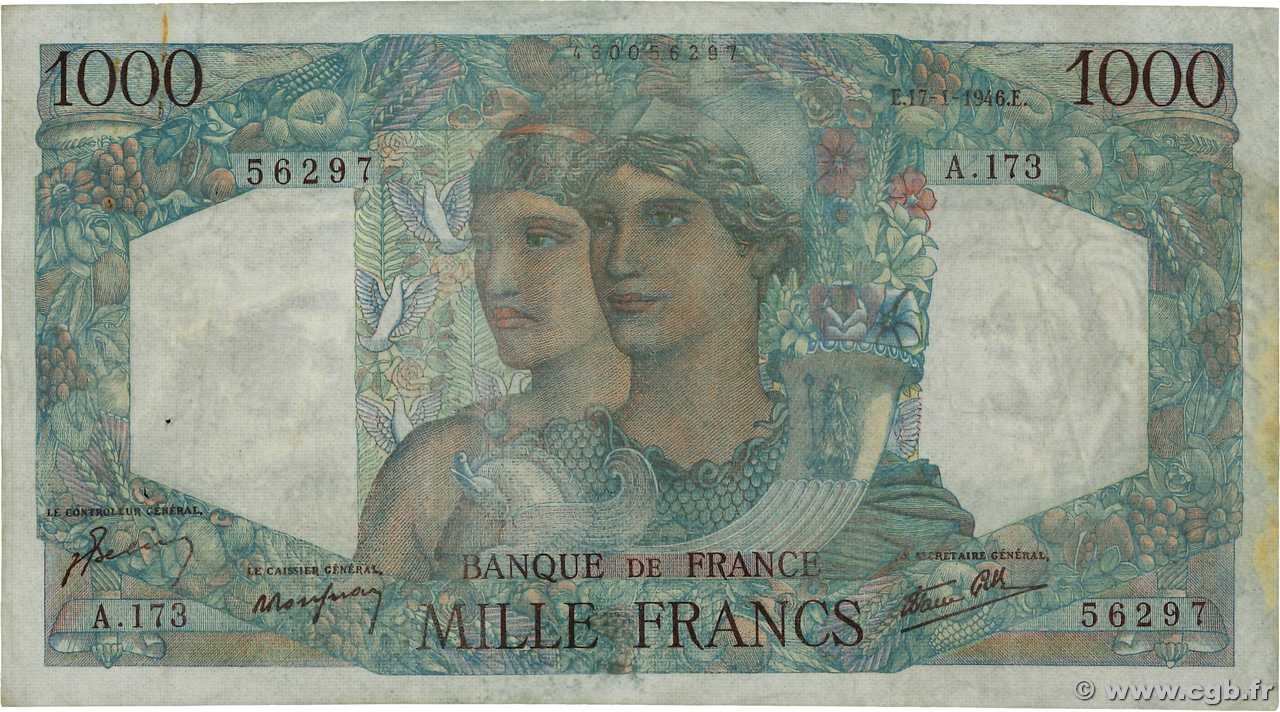1000 Francs MINERVE ET HERCULE Faux FRANCIA  1946 F.41.10x MBC