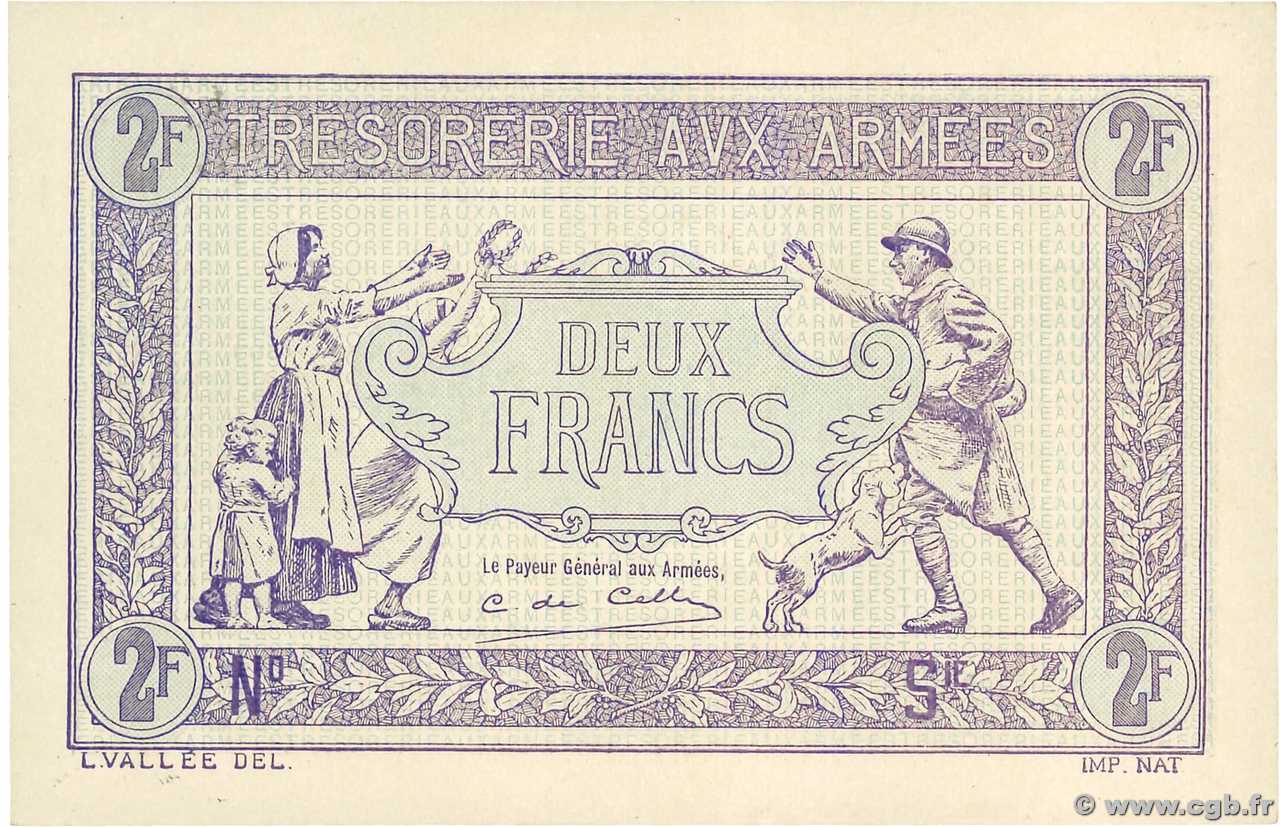 2 Francs TRÉSORERIE AUX ARMÉES Épreuve FRANKREICH  1919 VF.05.00Ec fST+