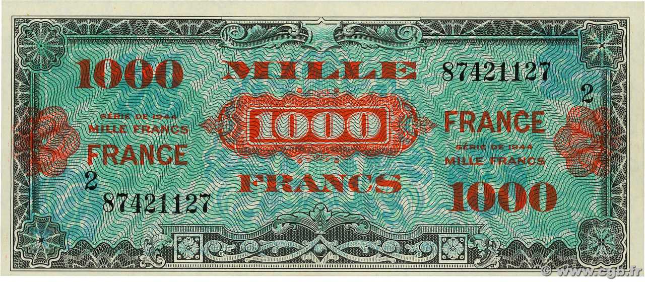 1000 Francs FRANCE FRANCE  1945 VF.27.02 SUP+