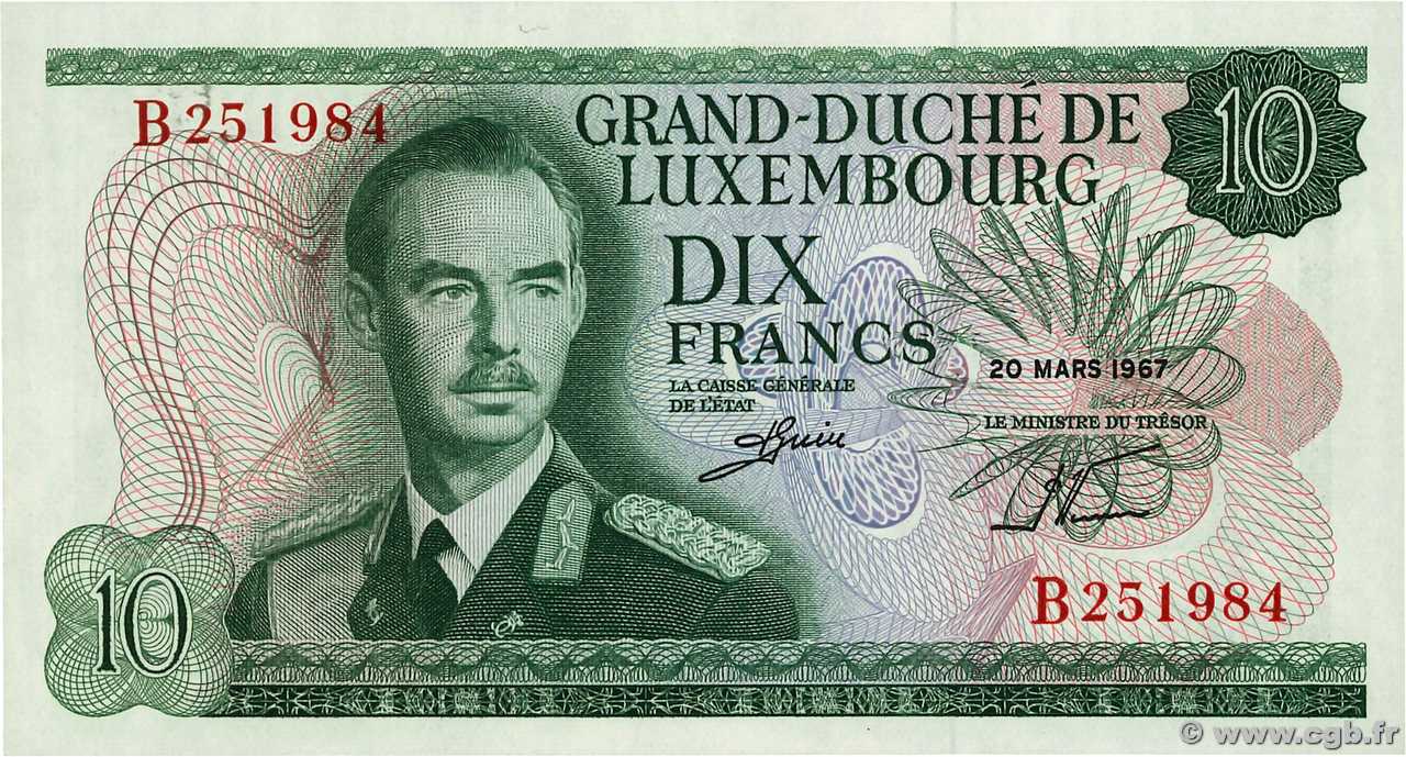 10 Francs LUXEMBURG  1967 P.53a ST