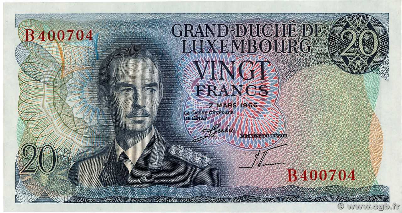 20 Francs LUXEMBURG  1966 P.54a ST