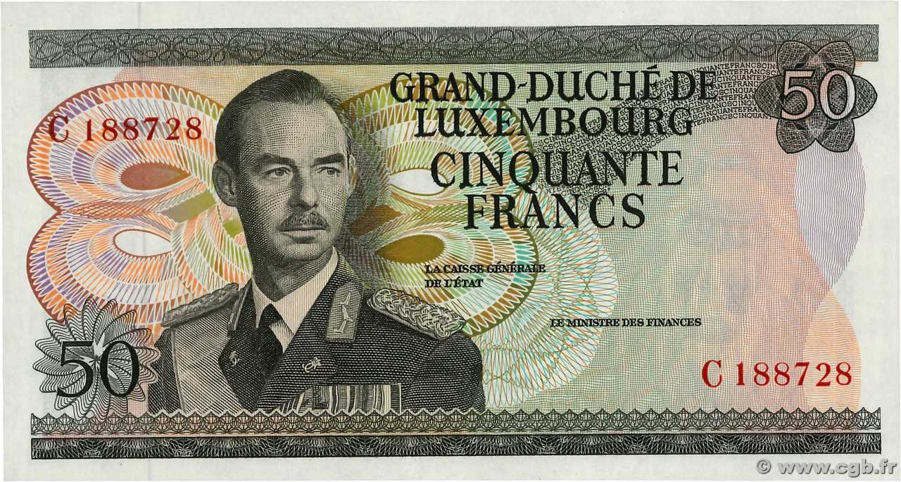 50 Francs Fauté LUXEMBOURG  1972 P.55a NEUF