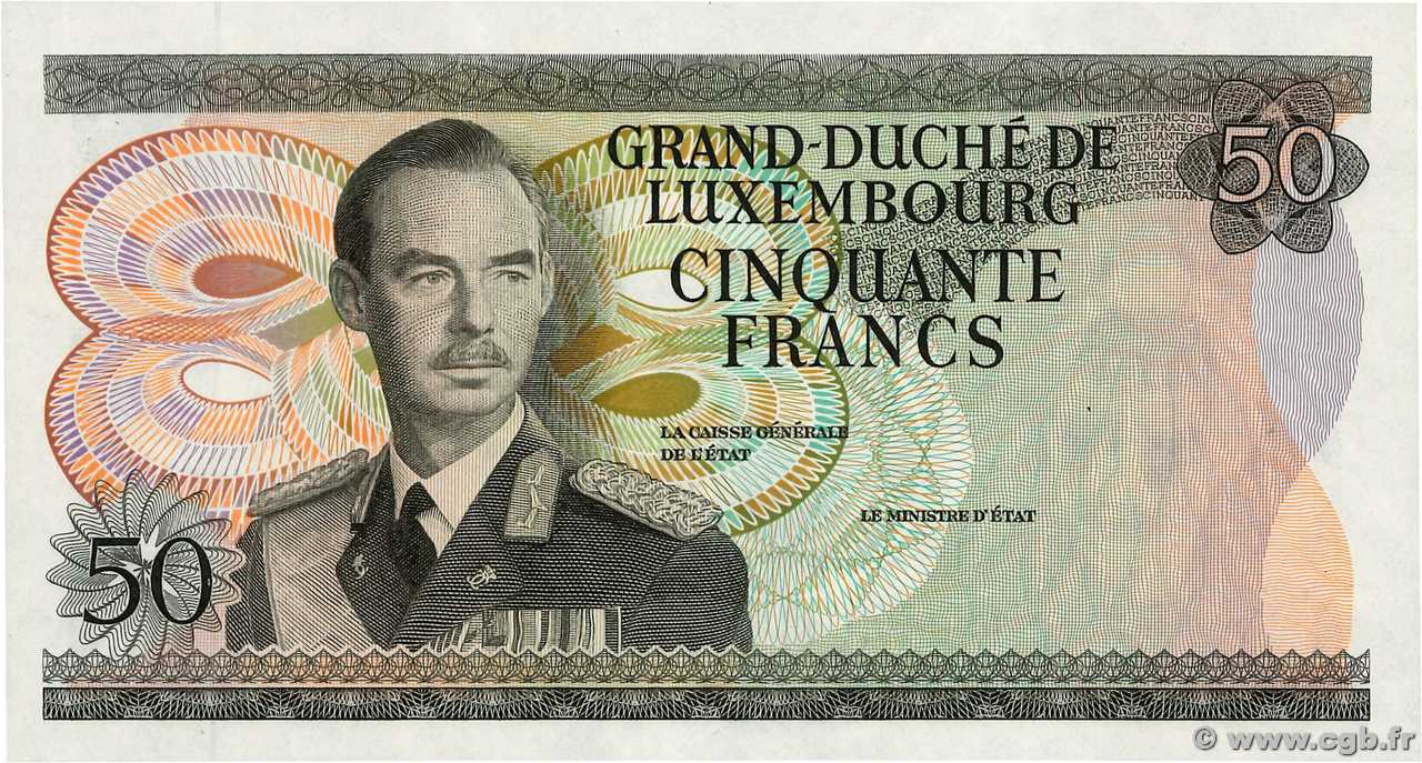 50 Francs Épreuve LUXEMBURG  1981 P.- (55var) ST