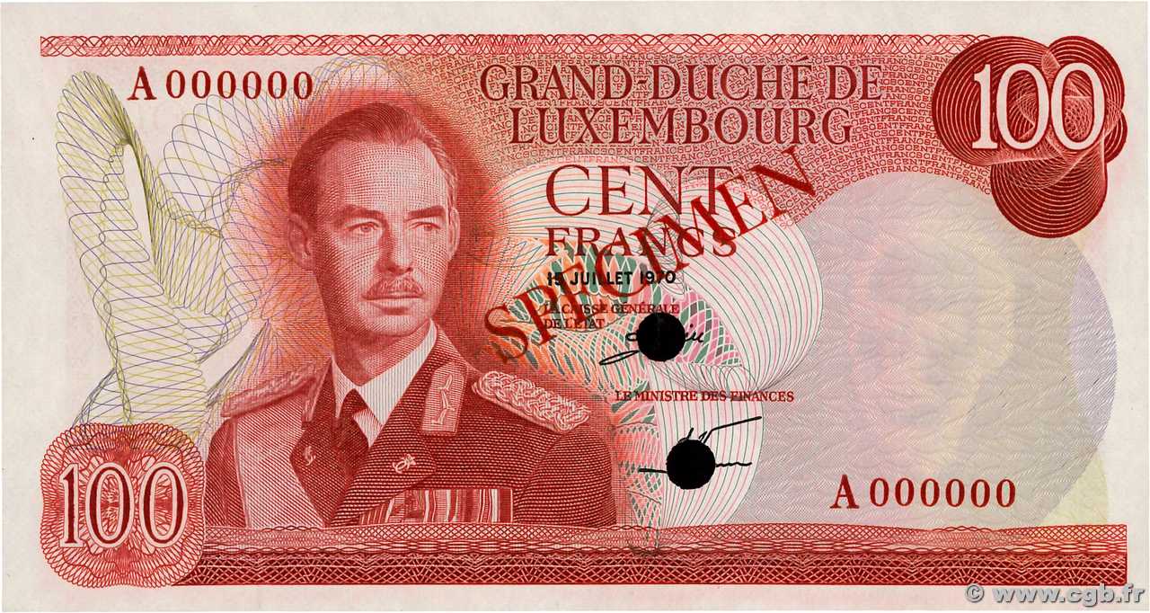 100 Francs Spécimen LUXEMBOURG  1970 P.56s NEUF