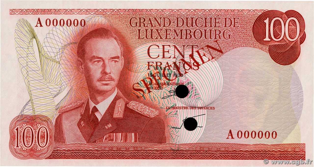 100 Francs Spécimen LUXEMBOURG  1970 P.56s NEUF