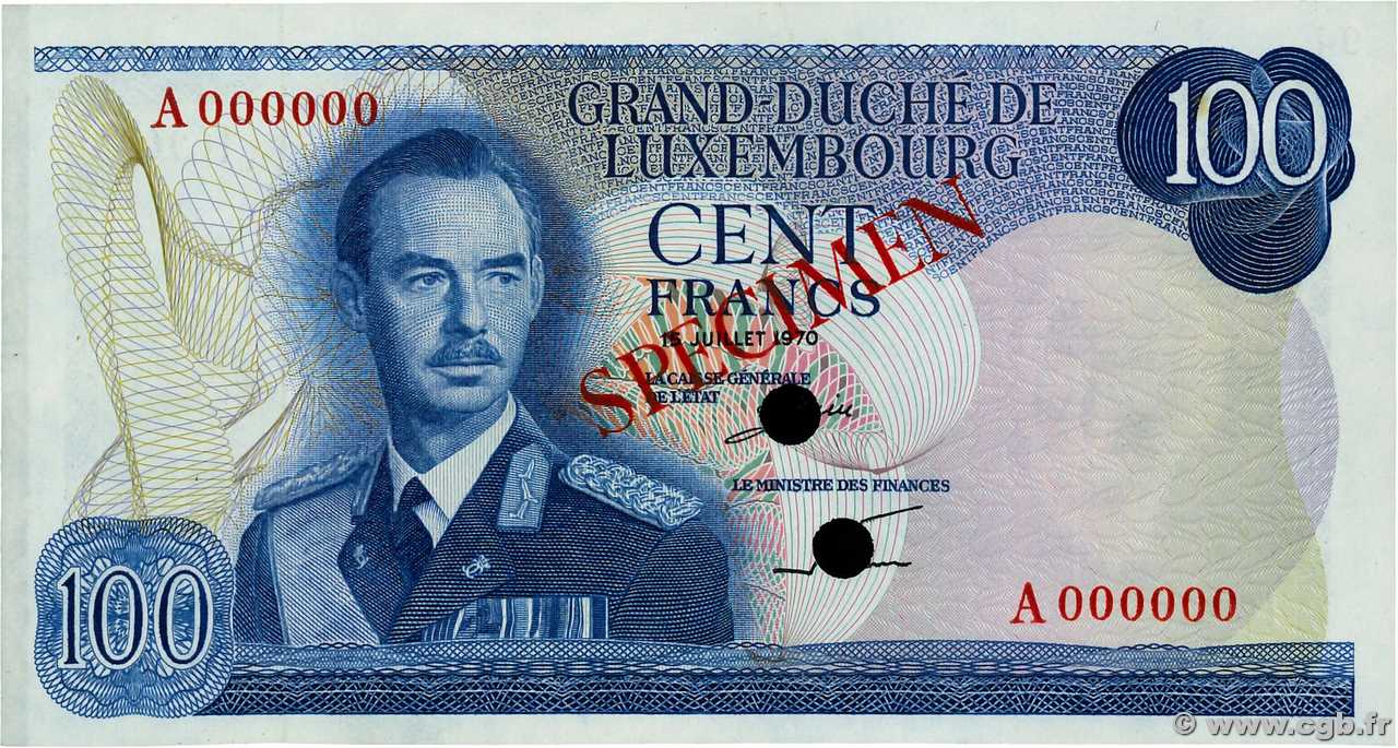 100 Francs Essai LUXEMBURGO  1970 P.56ct SC