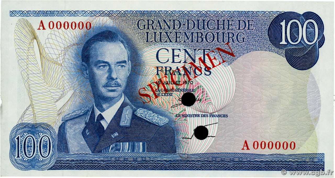 100 Francs Essai LUXEMBOURG  1970 P.56ct AU