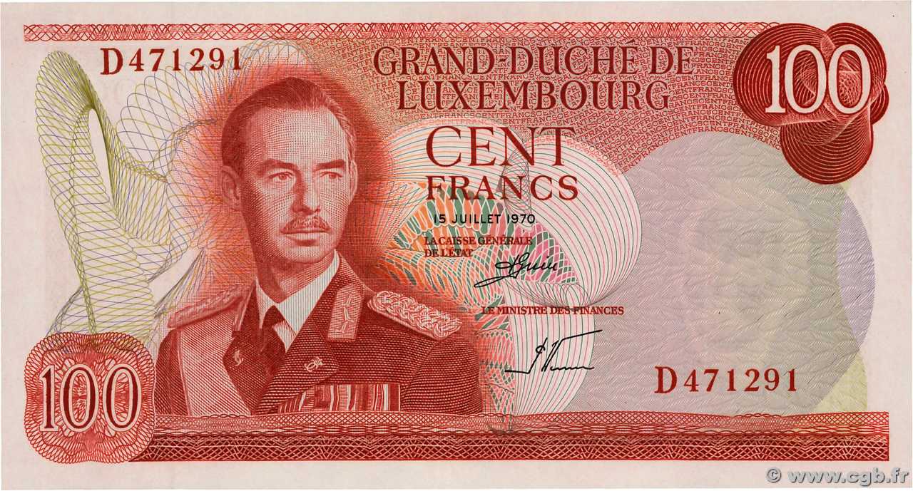 100 Francs LUSSEMBURGO  1970 P.56a FDC