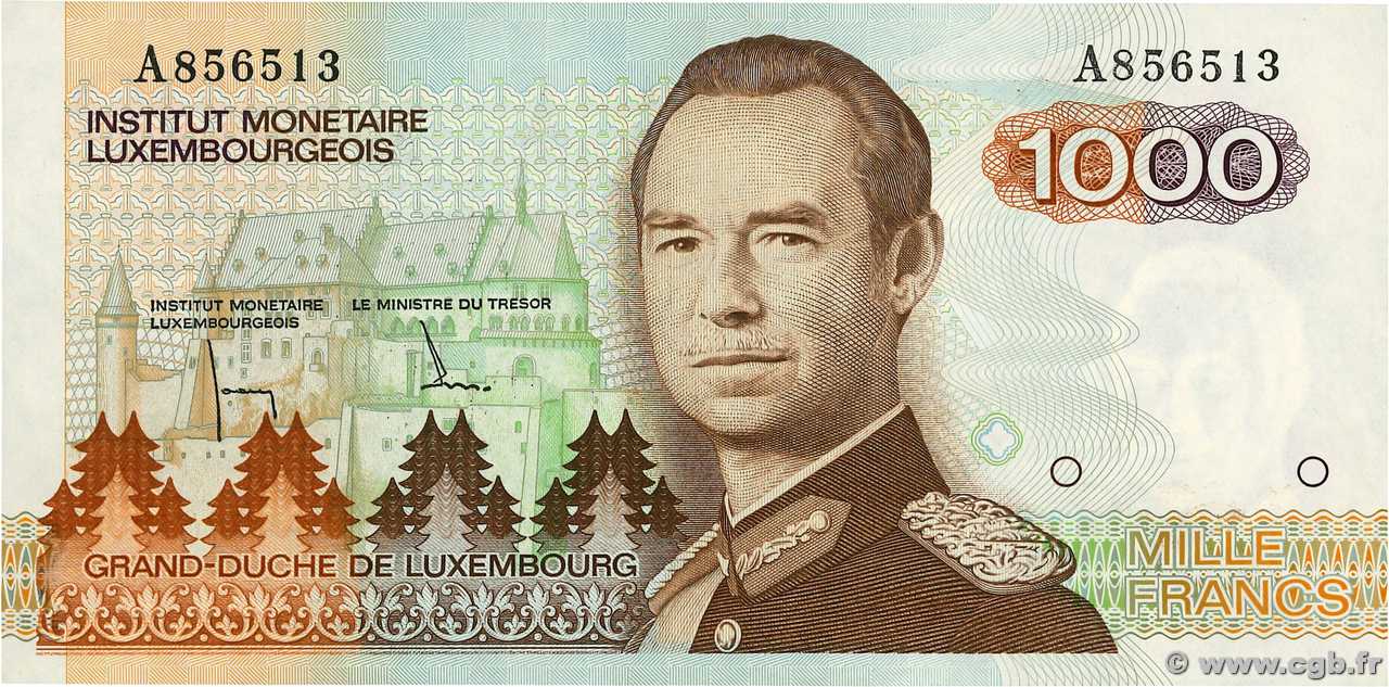1000 Francs LUSSEMBURGO  1985 P.59 AU+