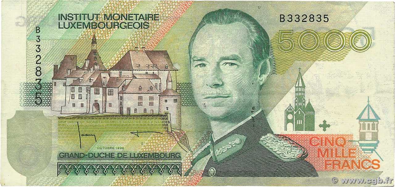 5000 Francs Faux LUXEMBOURG  1996 P.60bx VF