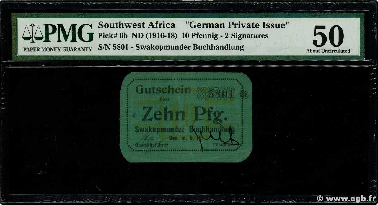 10 Pfennig GERMAN SOUTH WEST AFRICA  1916 P.06b XF+