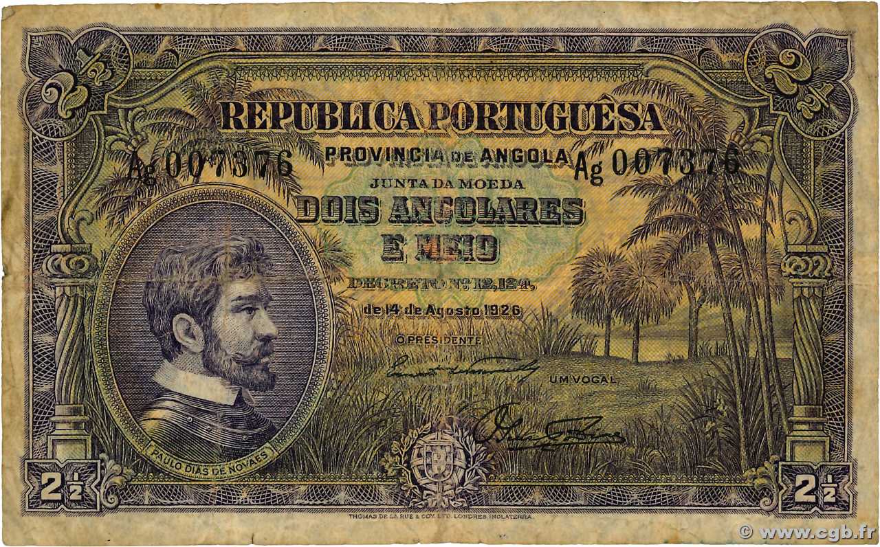 2,5 Angolares ANGOLA  1926 P.065 VG