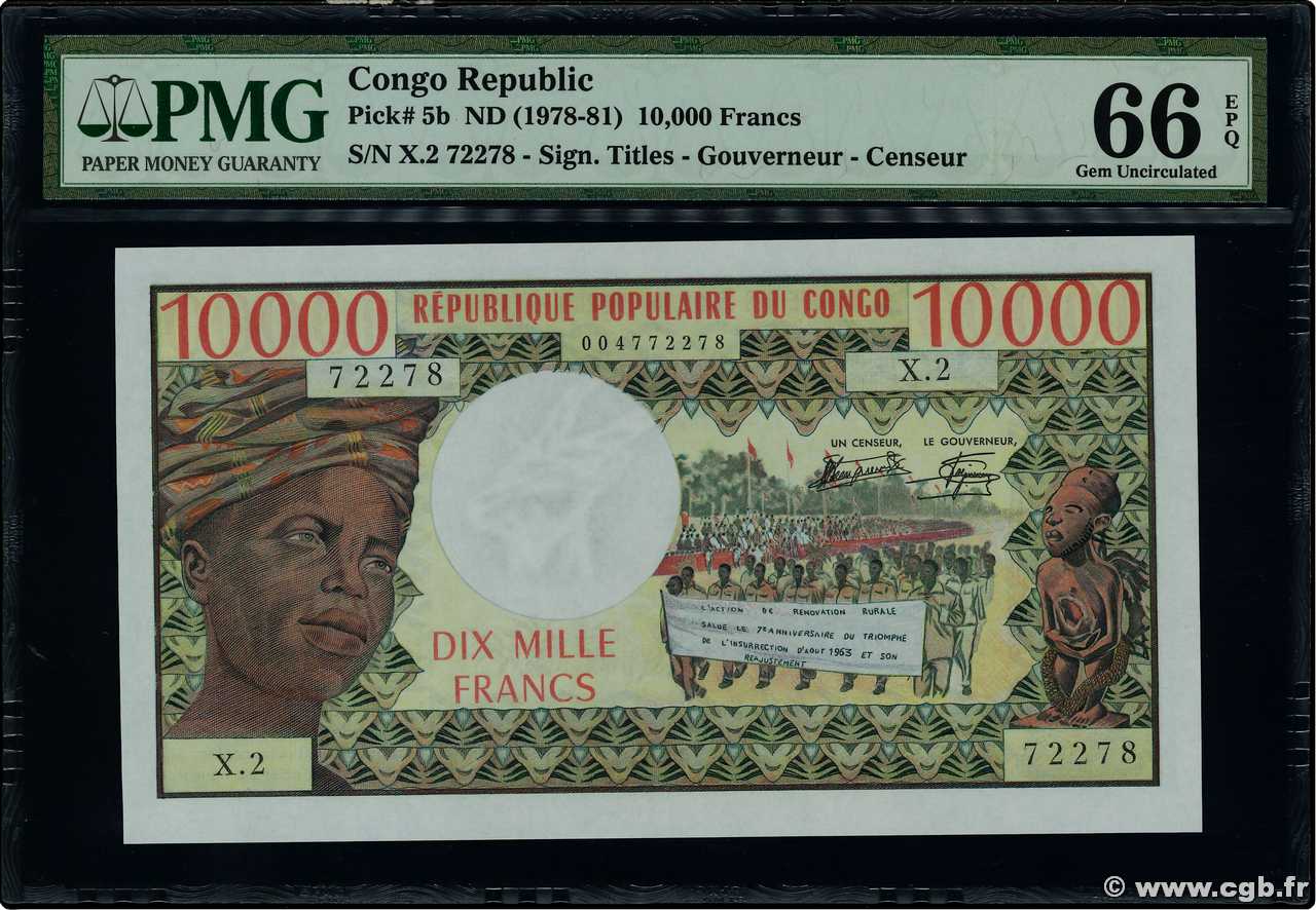10000 Francs CONGO  1978 P.05b NEUF