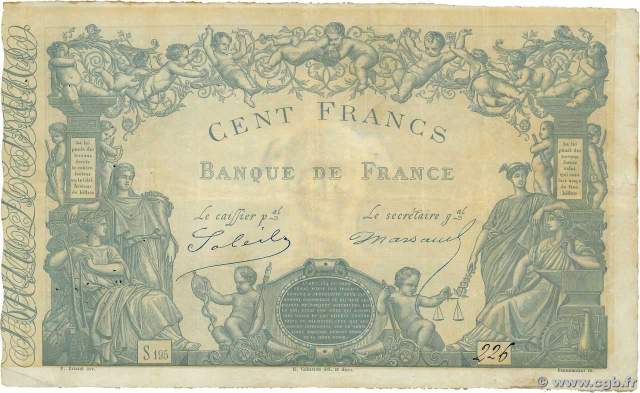 100 Francs type 1862 - Bleu FRANCIA  1866 F.A34.04 MBC