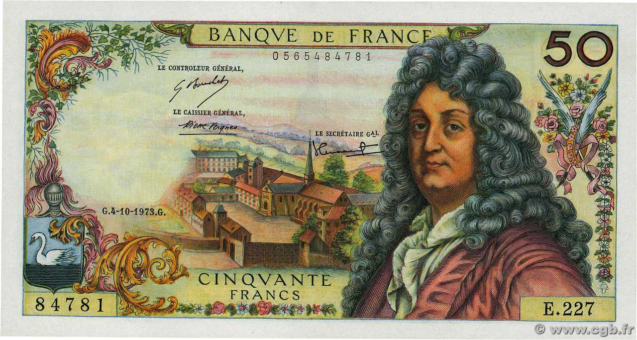 50 Francs RACINE FRANCE  1973 F.64.24 UNC