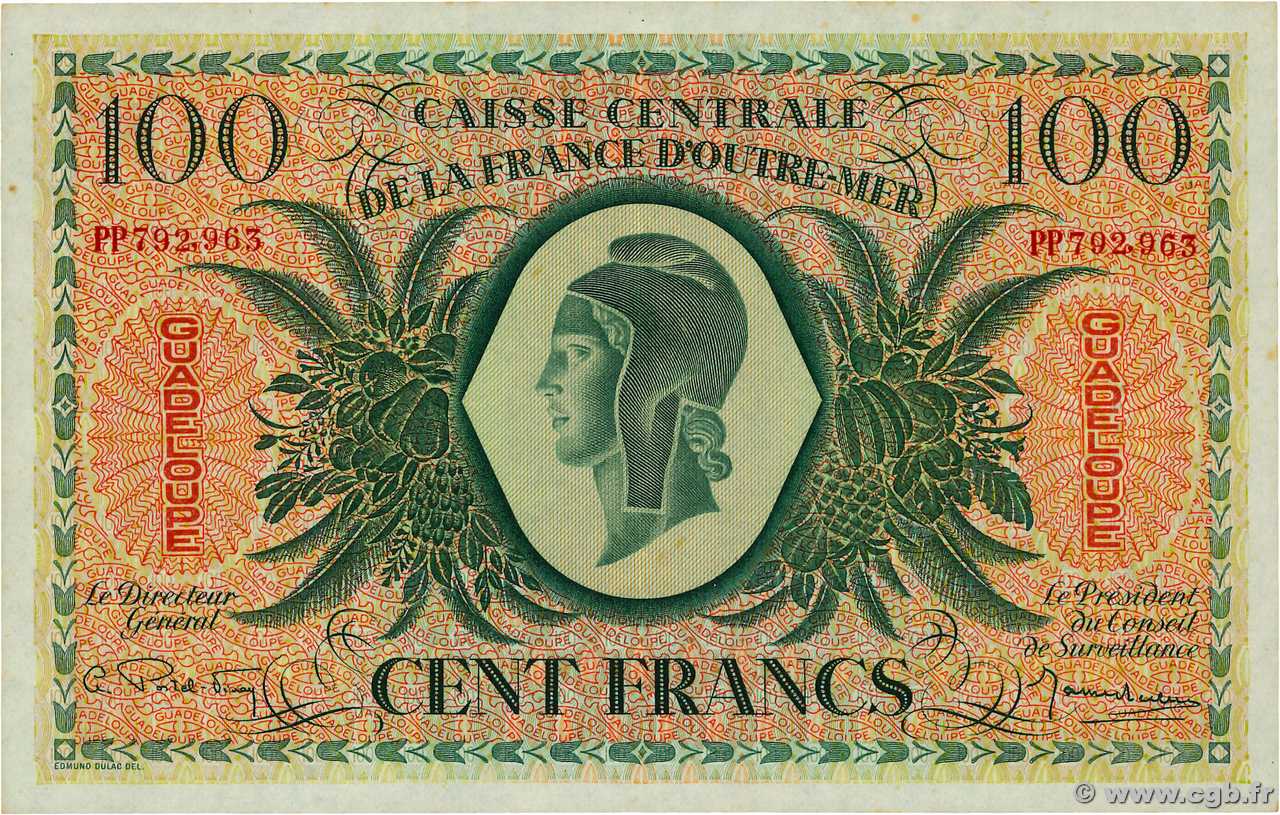 100 Francs GUADELOUPE  1946 P.29a SUP