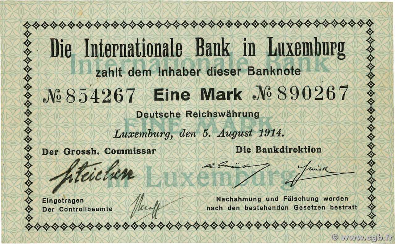 1 Mark LUSSEMBURGO  1914 P.06 SPL+