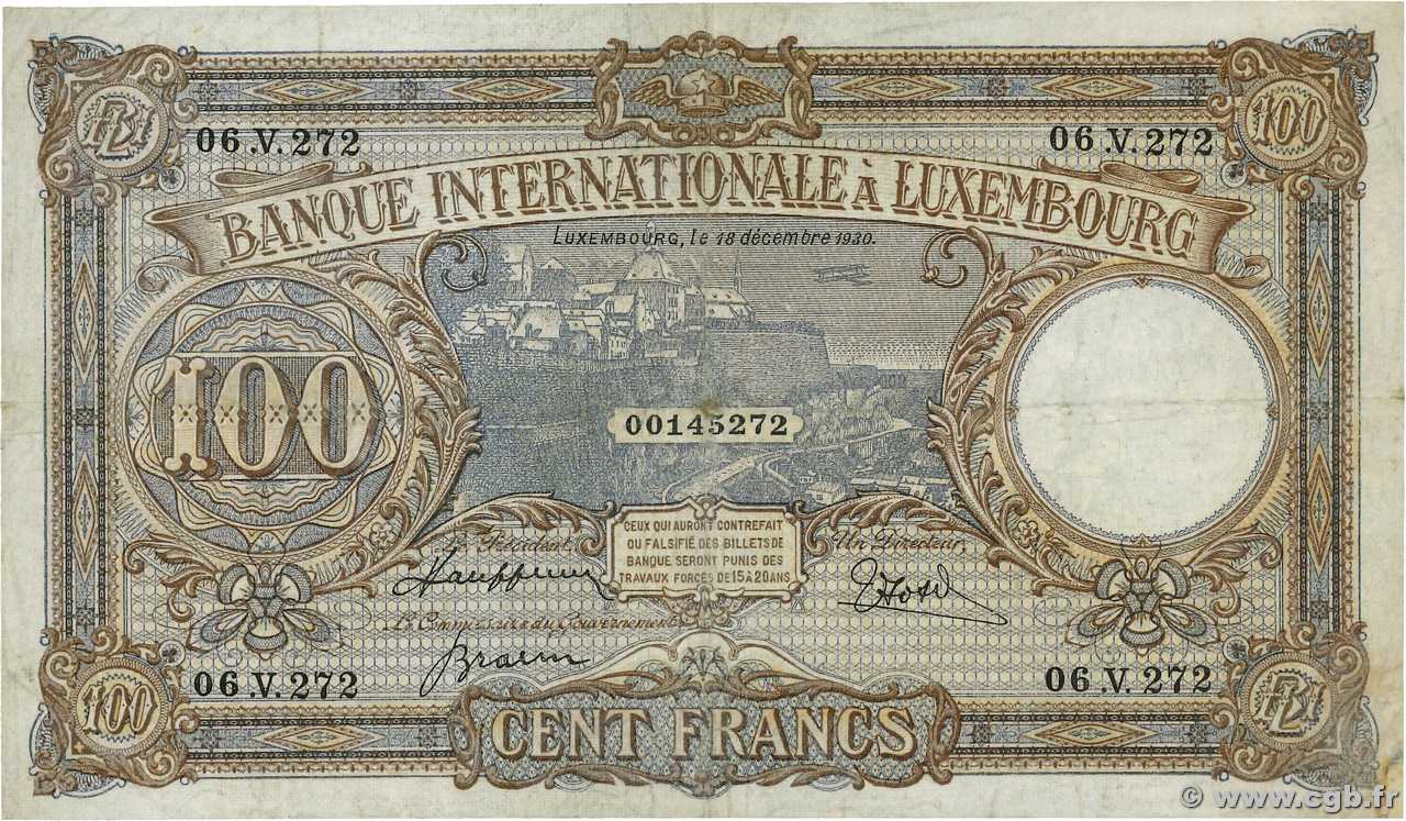 100 Francs LUXEMBOURG  1930 P.10 TB
