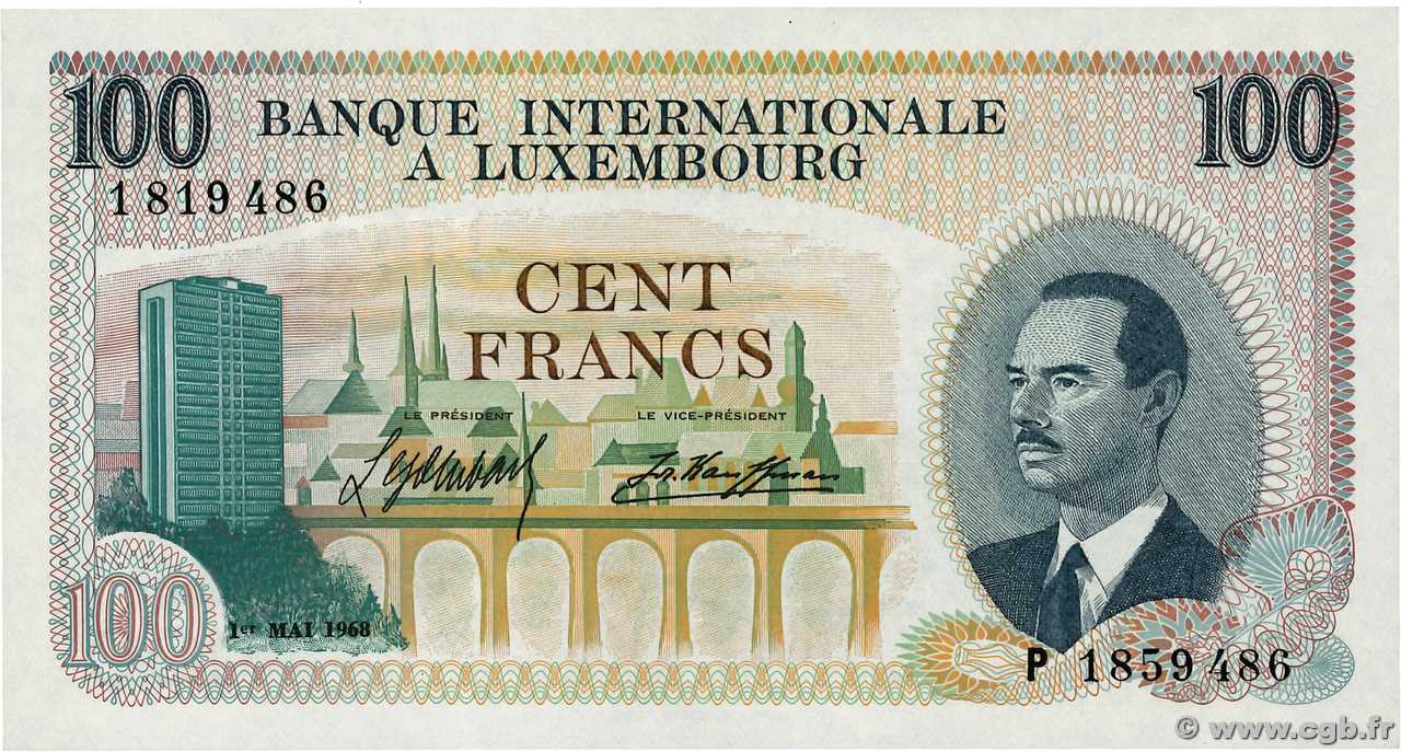 100 Francs LUSSEMBURGO  1968 P.14a FDC
