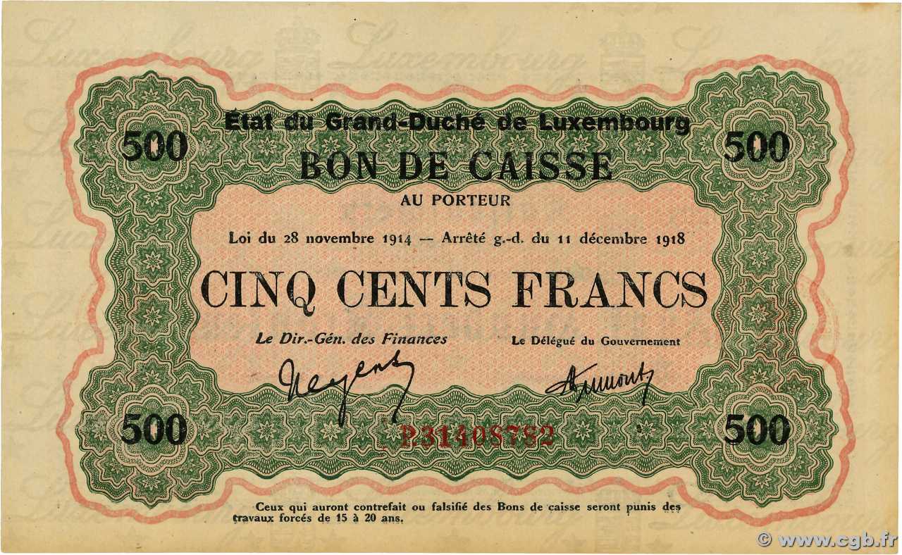 500 Francs LUXEMBURGO  1919 P.33b SC+