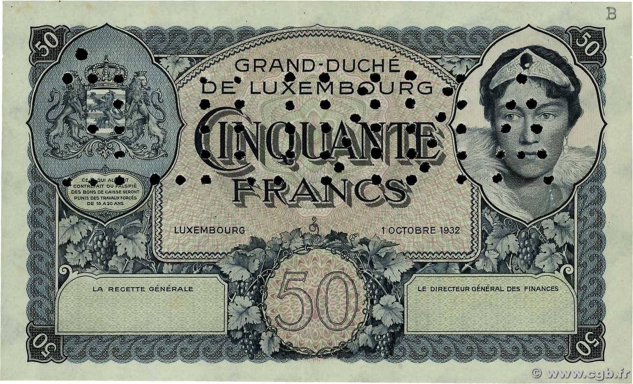 50 Francs Essai LUXEMBOURG  1932 P.(38) SPL