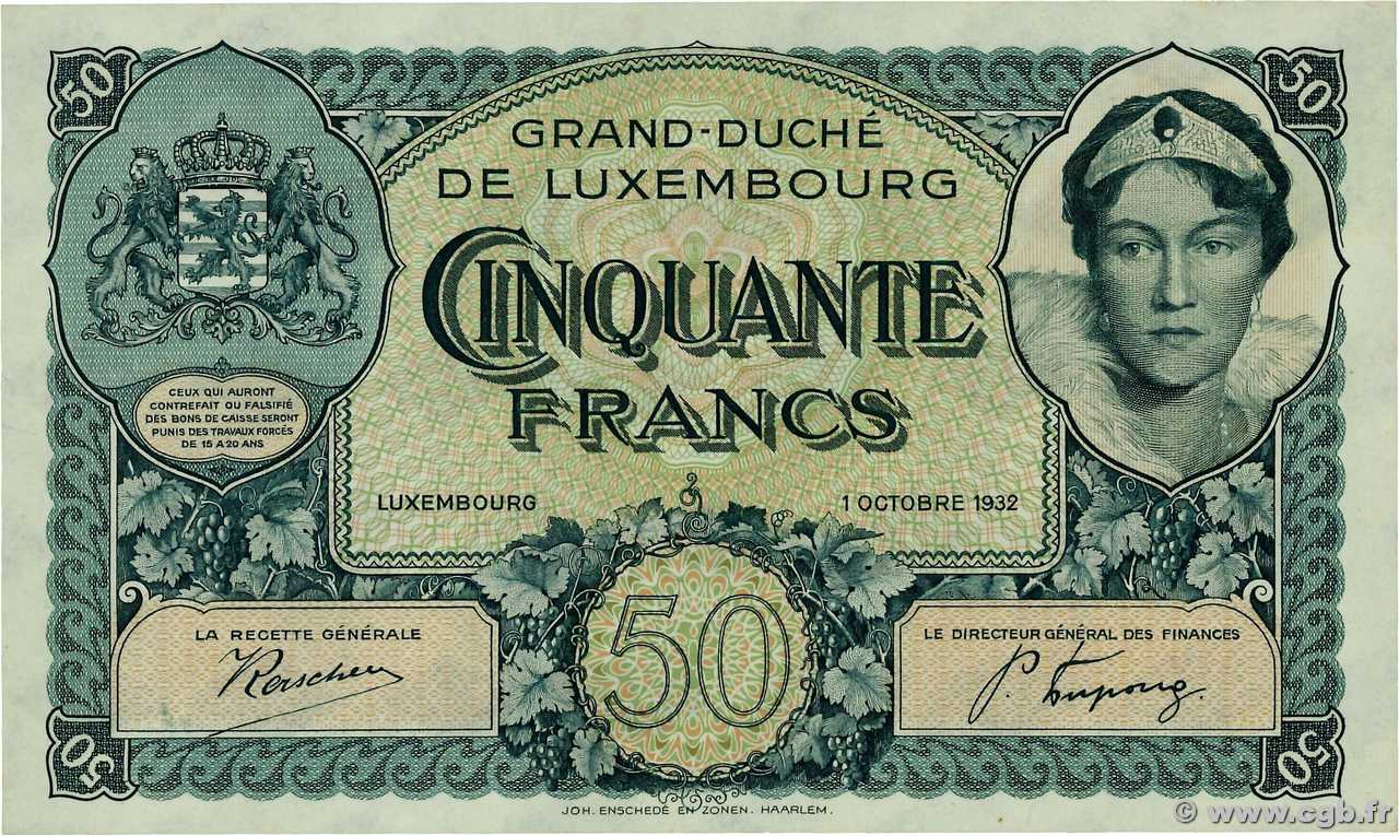 50 Francs LUXEMBOURG  1932 P.38a SPL