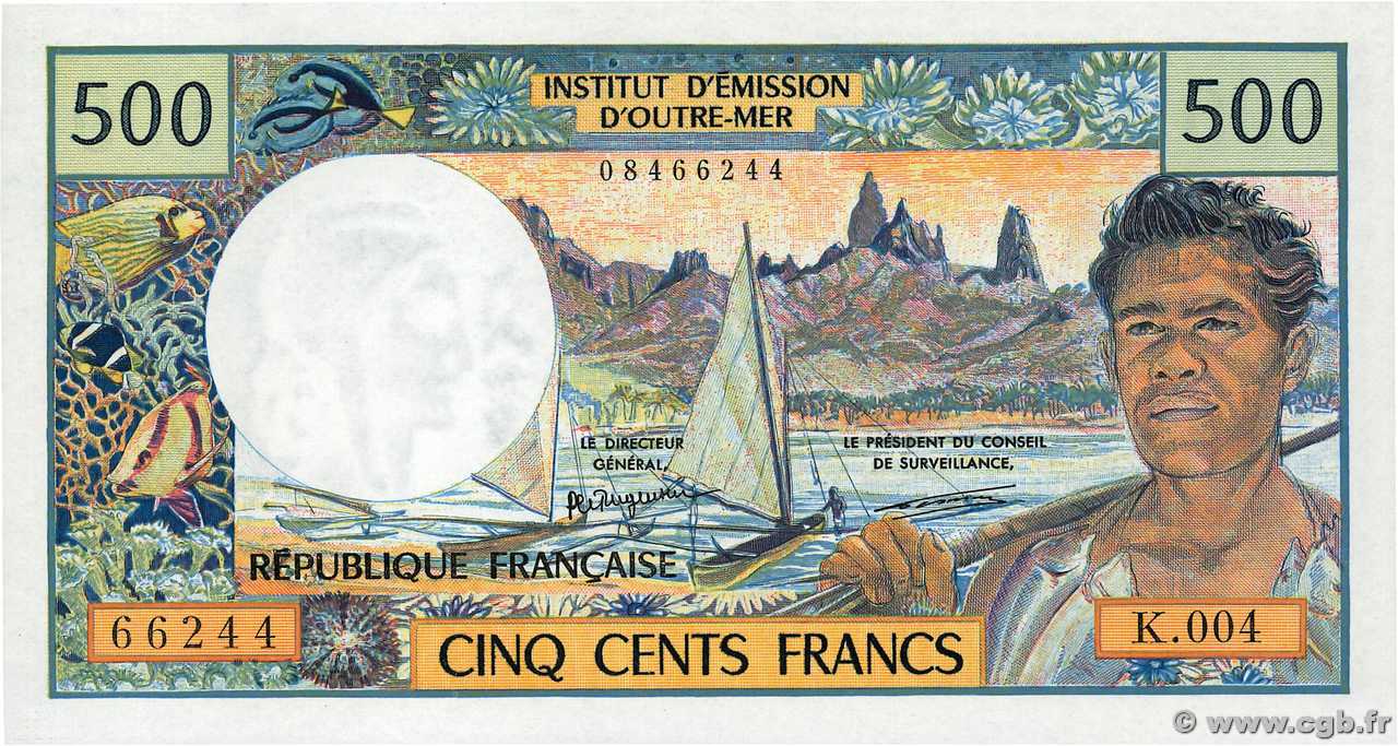 500 Francs FRENCH PACIFIC TERRITORIES  1992 P.01a fST+