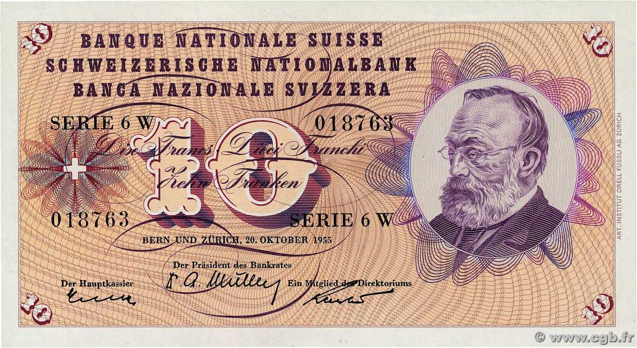 10 Francs SUISSE  1955 P.45b SC