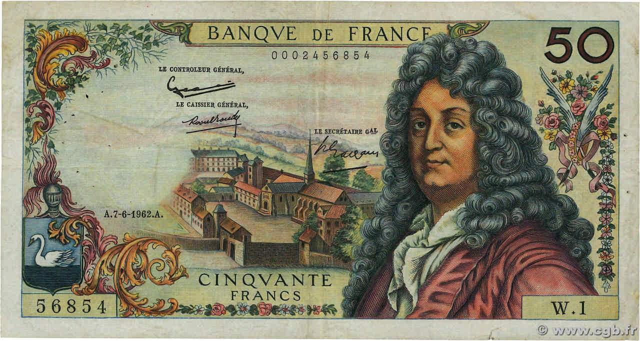 50 Francs RACINE FRANKREICH  1962 F.64.01 S